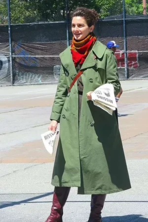 Gaby Hoffmann Eric 2024 Cassie Anderson Green Trench Coat