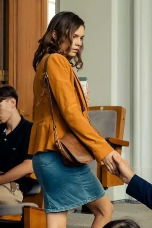 Harriet Herbig-matten Maxton Hall The World Between Us Ruby Bell Brown Blazer Jacket.