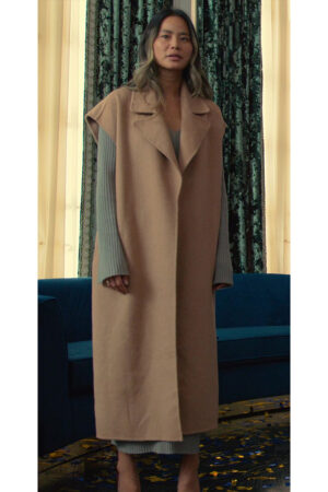 Jasmine Park Film Reunion 2024 Jamie Chung Sleeveless Coat