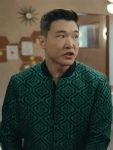 Joel Kim Booster Loot Season 2 Nicholas Metallic Jacquard Green Jacket