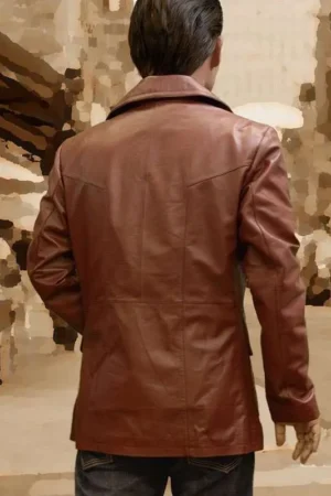 Johnny Depp Donnie Brasco Brown Leather Coat.