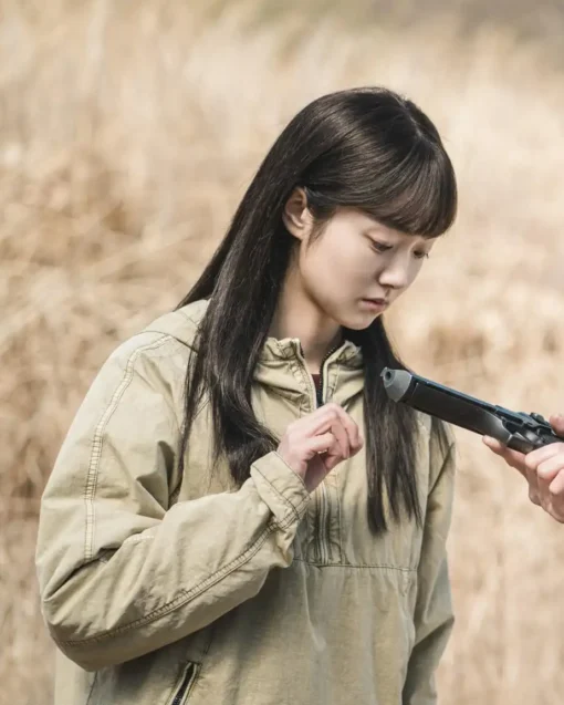 Kim Hye-jun 2024 Tv Series A Shop For Killers Jung Ji-an Half-zip Pullover Jacket