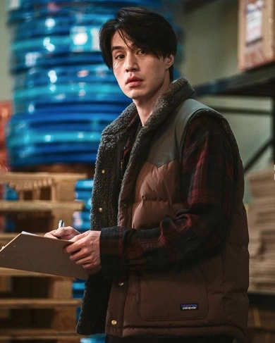 Lee Dong-wook 2024 A Shop For Killers Jeong Tv Series Jin-man Shearling Puffer Vest.
