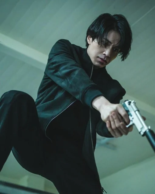 Lee Dong-wook A Shop For Killers 2024 Tv Series Jeong Jin-man Black Bomber Jacket
