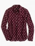 Louise Brealey A Discovery Of Witches Gillian Chamberlain Dog Print Burgundy Shirt.