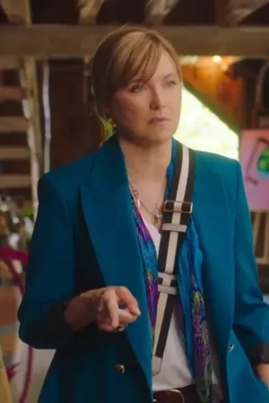 Lucy Lawless My Life Is Murder S03 Alexa Crowe Blue Blazer.