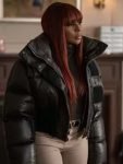 Mary J. Blige Power Book II Ghost Tv Series Season 03 Monet Black Quilted Puffer Jacket