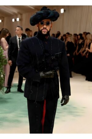 Met Gala 2024 Bad Bunny Black Suit