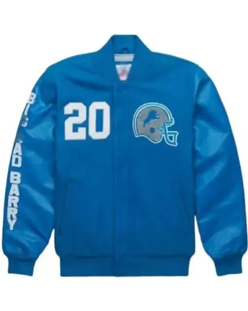 NFL-Barry-Sanders-Blue-Varsity-jacket