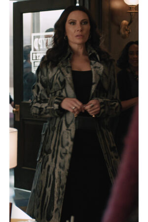 Nadine Clay Tv Series Elsbeth 2024 Laura Benanti Animal Print Coat
