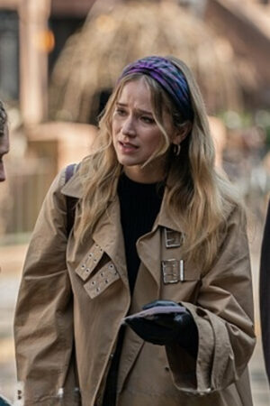 Quinn Tv Series Elsbeth 2024 Elizabeth Lail Twill Coat