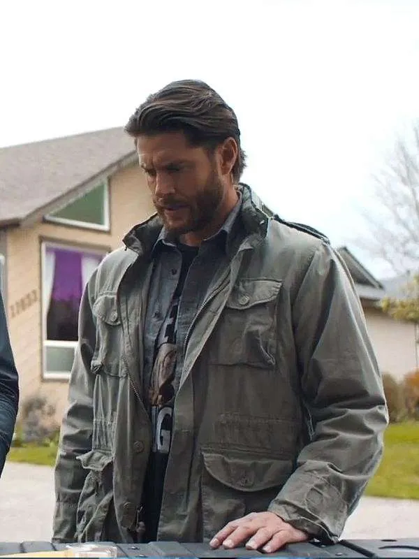 Russell Shaw Tracker S01 Jensen Ackles Green Cotton Jacket.