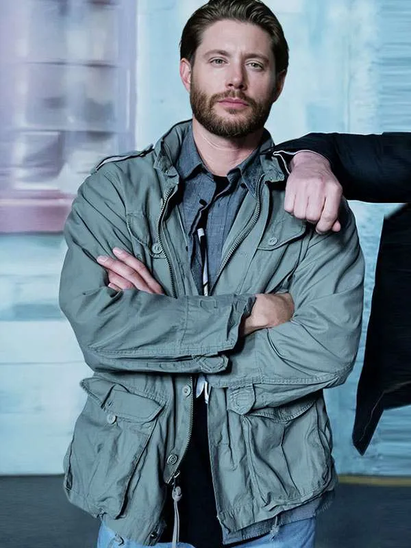 Russell Shaw Tracker S01 Jensen Ackles Green Cotton Jacket