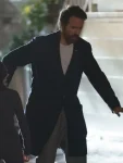Ryan Reynolds If 2024 Black Wool Trench Coat.
