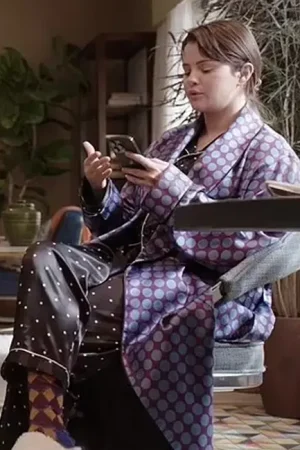 Selena Gomez Only Murders In The Building S04 Mabel Mora Purple Robe.