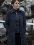 Shetland Ds Alison Mcintosh Blue Cotton Trench Coat