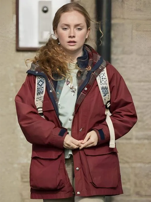 Shetland S07 Meg Pattison Maroon Cotton Jacket