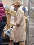 The Crown S04 Princess Diana Beige Cotton Coat