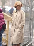 The Crown S04 Princess Diana Beige Cotton Trench Coat