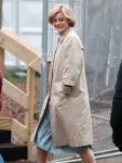 The Crown S04 Princess Diana Beige Cotton Trench Coat.