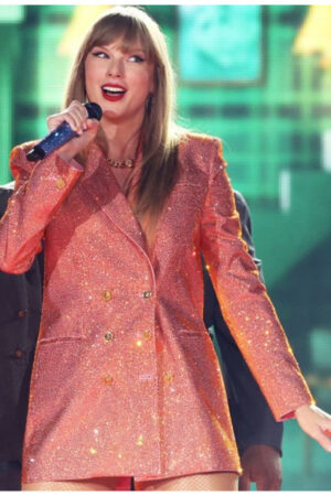 The Eras Tour Paris 2024 Taylor Swift Orange Embellished Blazer