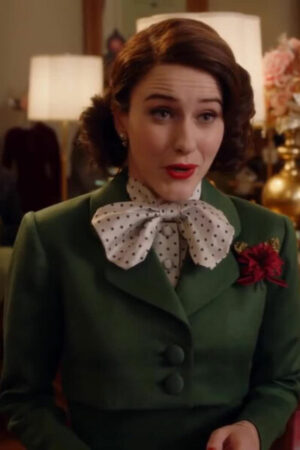The Marvelous Mrs. Maisel Rachel Brosnahan Green Cropped Jacket