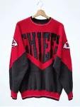 Vintage 90s Kansas City Taylor Swift Red And Black Chiefs Sweatshirt