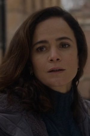 Alice Braga Tv Series Dark Matter Grey Shearling Cotton Hooded Jacket.