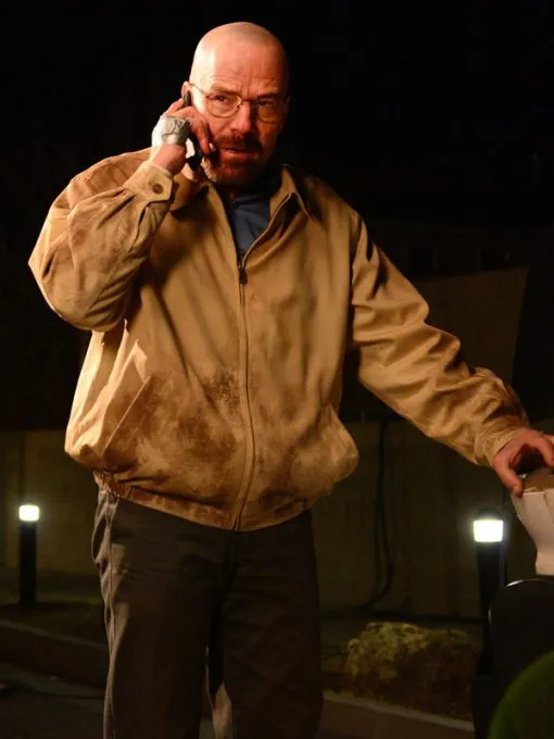 Breaking Bad S05 Bryan Cranston Brown Suede Leather Jacket Breaking Bad S05 Bryan Cranston Brown Suede Leather Jacket