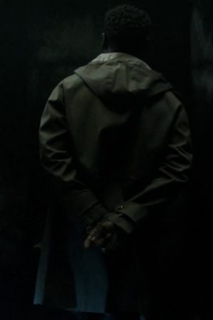 Dayo Okeniyi Tv Series Dark Matter S01 Grey Cotton Hooded Coat.