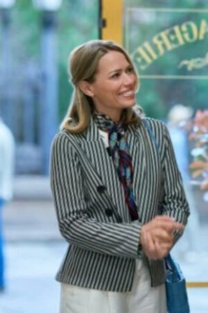 Ella Film Savoring Paris 2024 Bethany Joy Lenz Striped Blazer