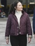Fiona Rene Tracker Tv Series Reenie Green Purple Quilted Hooded Jacket