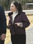 Fiona Rene Tracker Tv Series Reenie Green Purple Quilted Hooded Jacket.