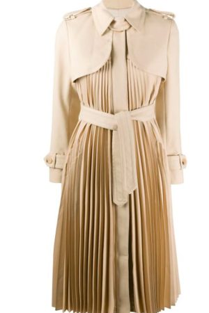Gala Tv Series Land Of Women 2024 Eva Longoria Pleated Trench Coat.