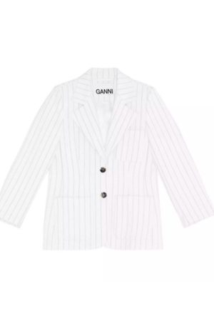 Gala Tv Series Land Of Women 2024 Eva Longoria White Pinstripe Blazer.