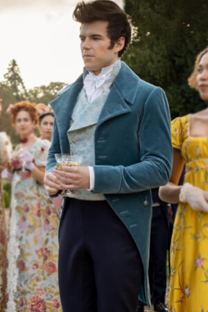 Luke Newton Bridgerton Tv Series S01 Colin Bridgerton Blue Tail Coat