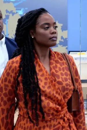 Novi Brown Sistas Tv Series Sabrina Hollins Orange Wrap Coat