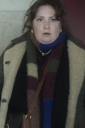 Ruth Film Treasure 2024 Lena Dunham Shearling Coat.