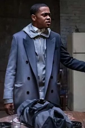 Tariq St. Patrick Power Book II Ghost Tv Series Grey Trench Coat.