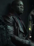 Terry Crews The Killer’s Game Lovedahl Brown Leather Trench Coat.