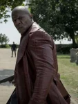 Terry Crews The Killer’s Game Lovedahl Brown Leather Trench Coat