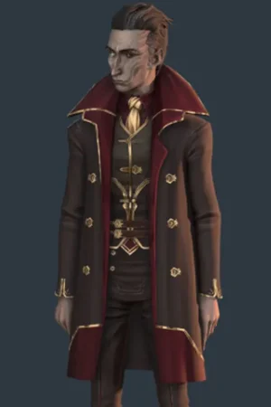 Tv Series Arcane Silco Brown And Maroon Coat