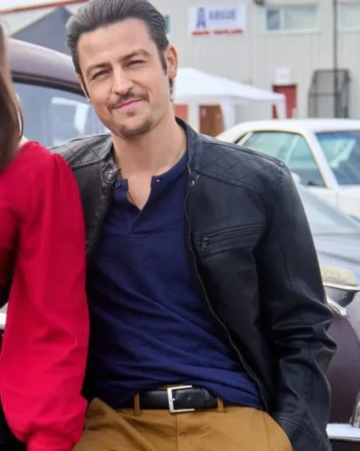 Tyler Hynes 2024 Shifting Gears Movie Luke Black Real Leather Jacket Tyler Hynes 2024 Shifting Gears Movie Luke Black Real Leather Jacket