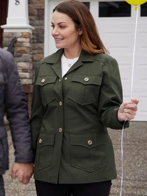 Unexpected Grace Erica Durance Green Cotton Jacket Unexpected Grace Erica Durance Green Cotton Jacket