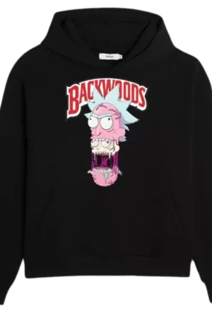 Unisex-Black-Backwoods-Rick-Hoodie-Front-Look