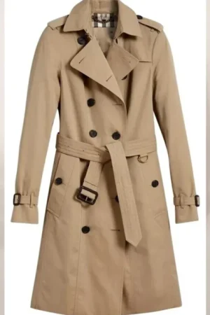 V. Stiviano 2024 Clipped Tv Series Cleopatra Coleman Beige Cotton Trench Coat.