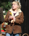 Almut Film We Live In Time 2025 Florence Pugh Shearling Jacket