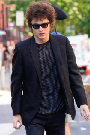 Bob Dylan A Complete Unknown Timothée Chalamet Black Blazer.