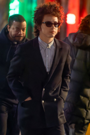Bob Dylan A Complete Unknown Timothée Chalamet Black Blazer Coat