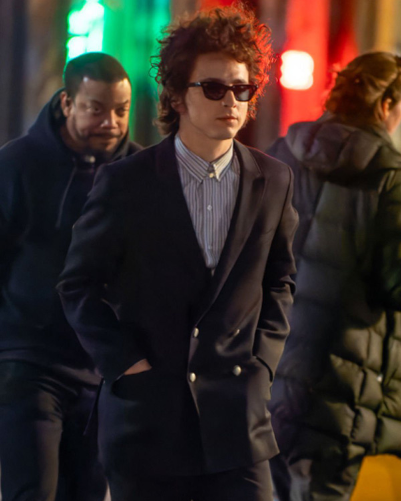 Bob Dylan A Complete Unknown Timothée Chalamet Black Blazer Coat Bob Dylan A Complete Unknown Timothée Chalamet Black Blazer Coat